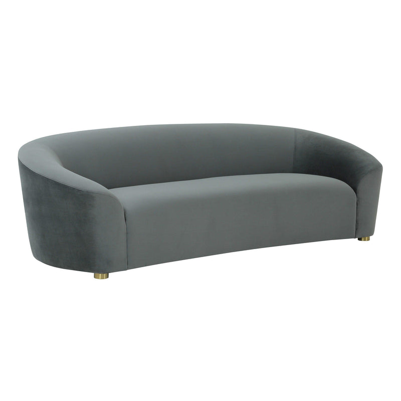 Serenity Grey Velvet Sofa - QASAHOME