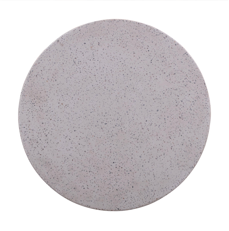 Terrazzo Light Speckled Side Table - QASAHOME